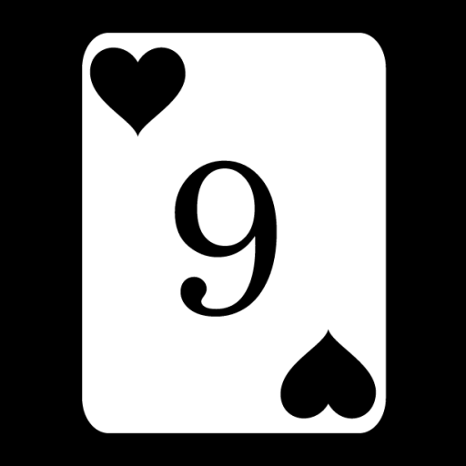 card 9 hearts icon