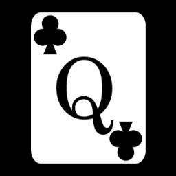 card queen clubs icon