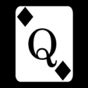 card queen diamonds icon