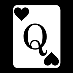 card queen hearts icon