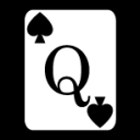 card queen spades icon