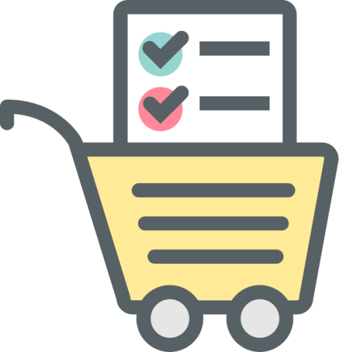 cart shopping list icon