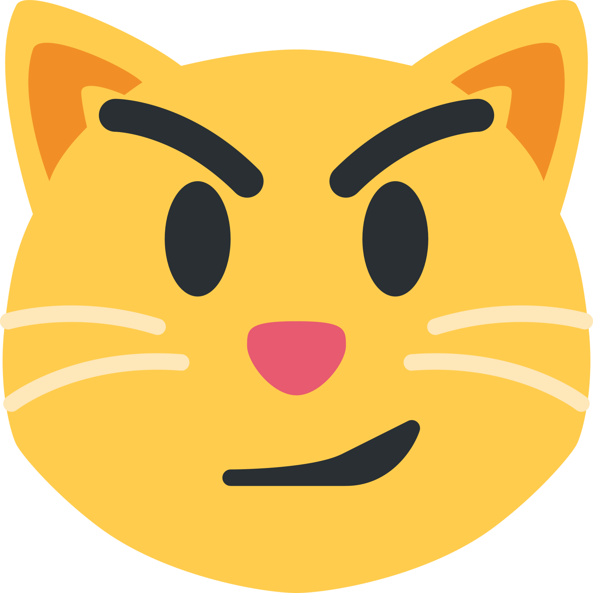 Cat with wry smile emoji clipart. Free download transparent .PNG