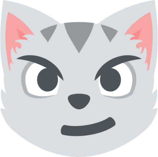 Cat with wry smile emoji clipart. Free download transparent .PNG