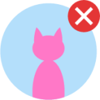 cat symbol remove icon