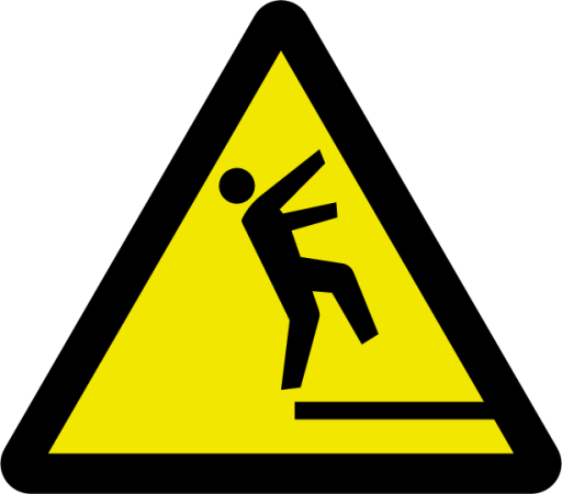 caution drop icon