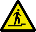 caution uneven access up icon