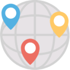 cdn globe locations icon
