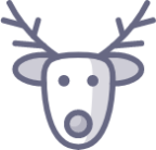 celebrate reindeer icon