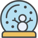 celebrate snow globe icon