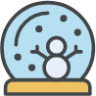 celebrate snow globe icon