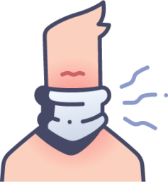 cervical collar injury medical neck patient treatment illustration