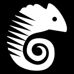 chameleon glyph icon