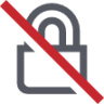 channel insecure symbolic icon