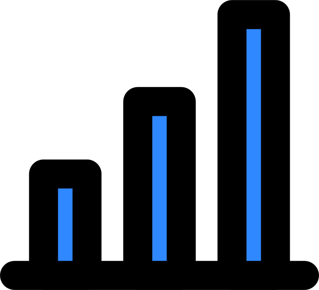chart histogram two icon