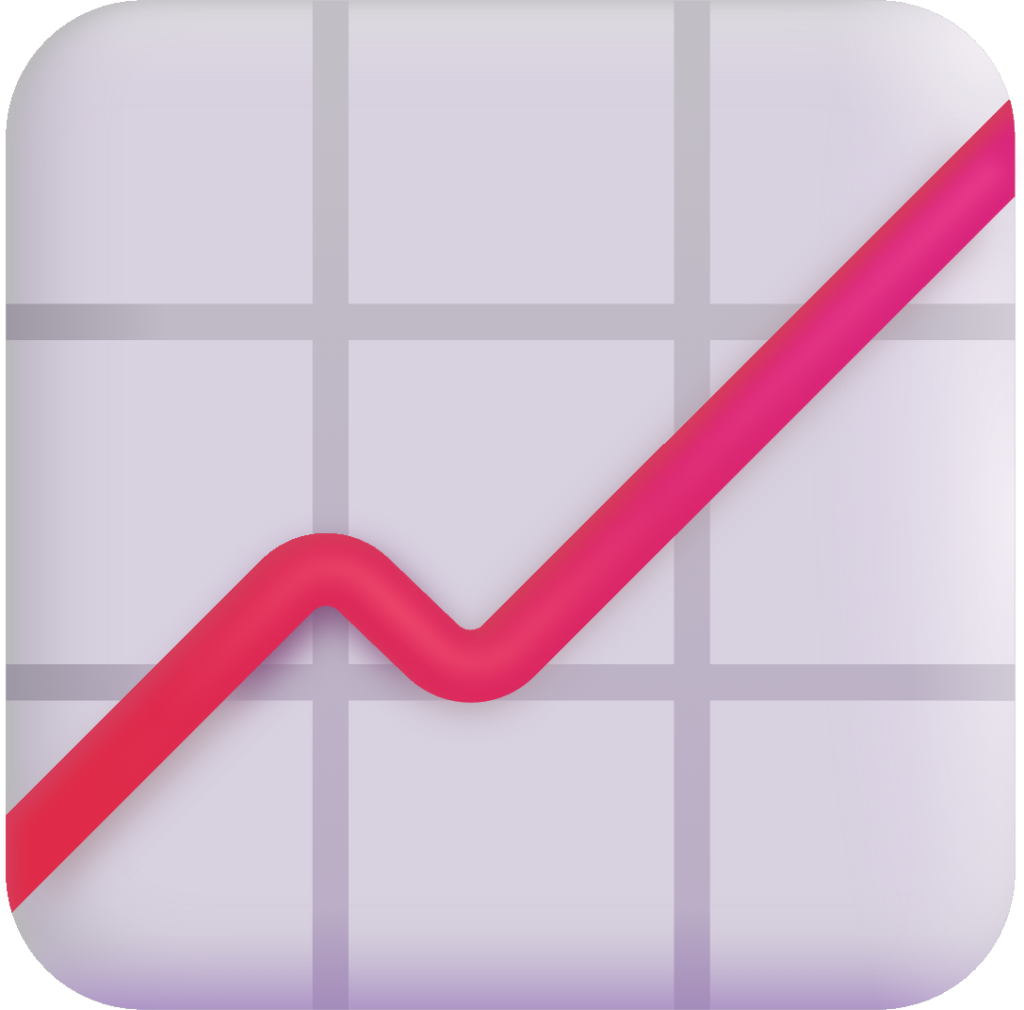 chart increasing emoji