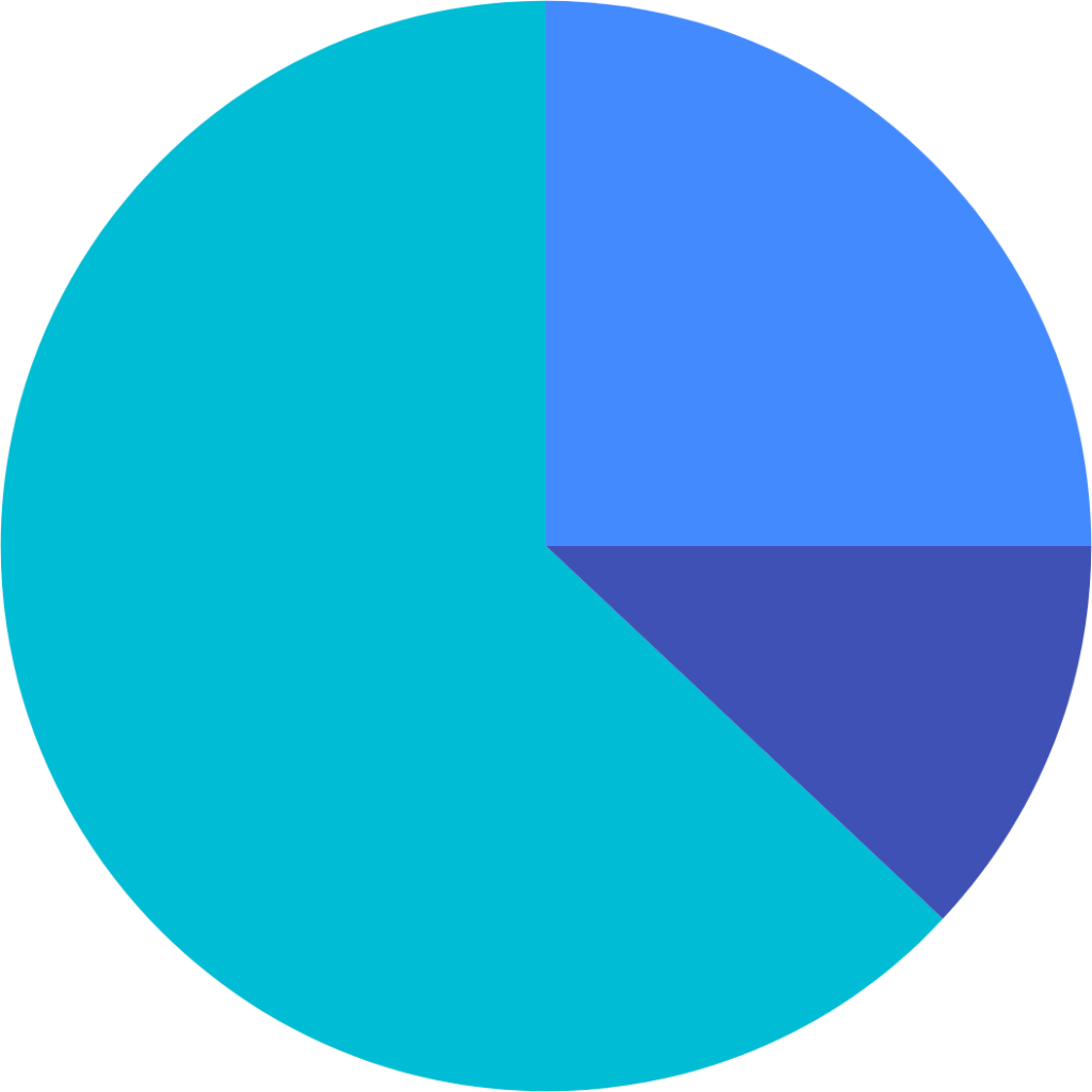 blue pie chart icon
