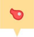 chat about food meat icon