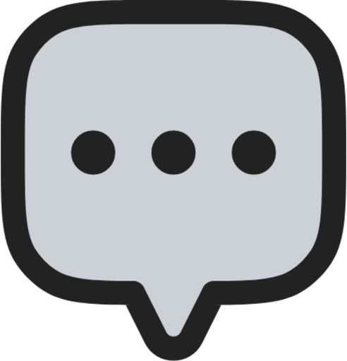 Chat alt 3 duotone line icon