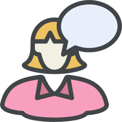 chat bubble female icon