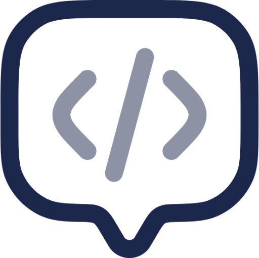 Chat Square Code icon