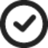 checkmark in circle icon