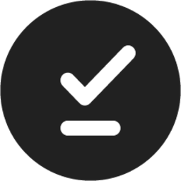 Checkmark Underline Circle icon