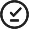 Checkmark Underline Circle icon