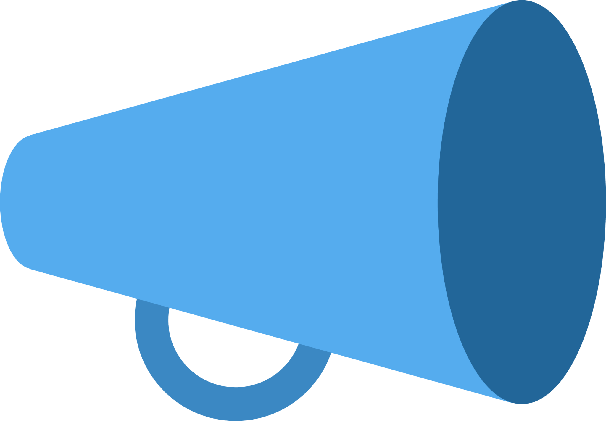 blue megaphone clipart