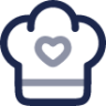 Chef Hat Heart icon