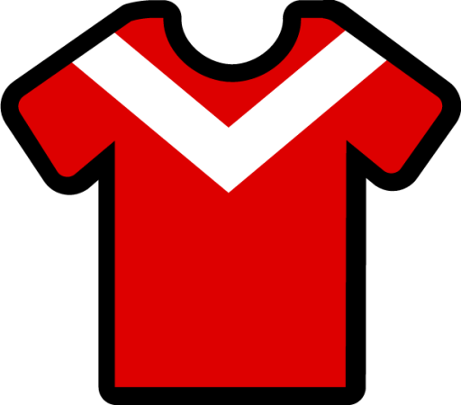 chevron red white icon