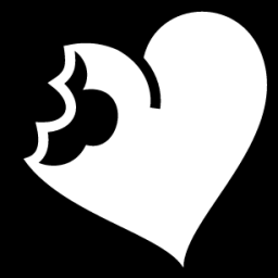 chewed heart icon