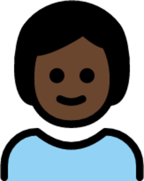 child: dark skin tone emoji