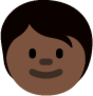 child: dark skin tone emoji