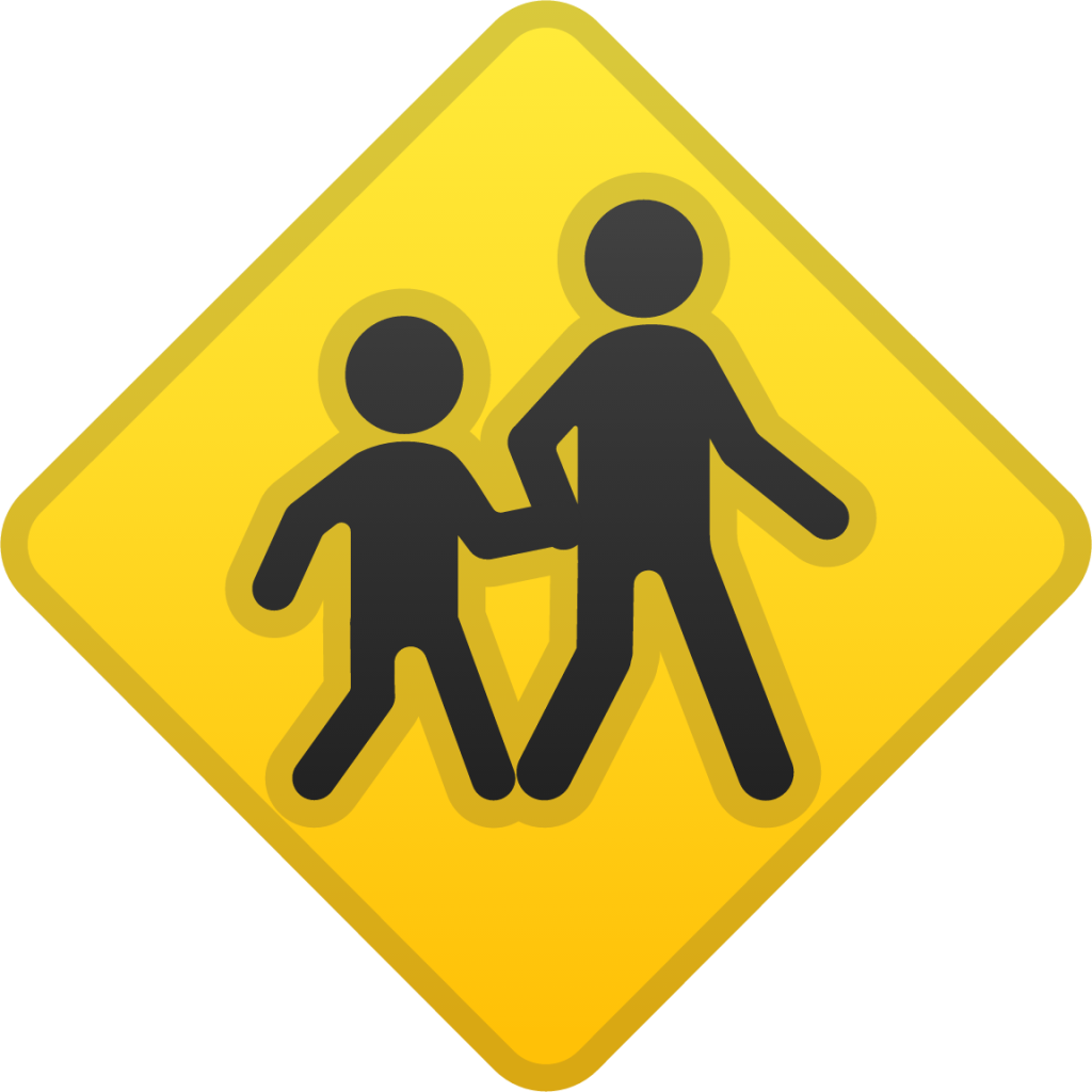 children crossing emoji