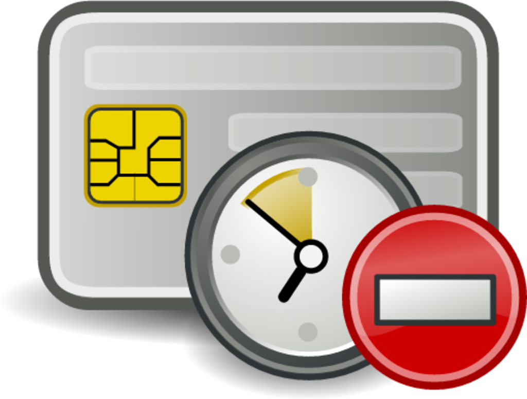 chipcard expired blocked icon