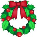 Christmas wreath emoji
