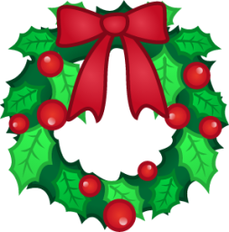 Christmas wreath emoji