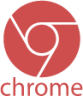 chrome plain wordmark icon