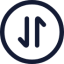 circle arrow data transfer vertical icon
