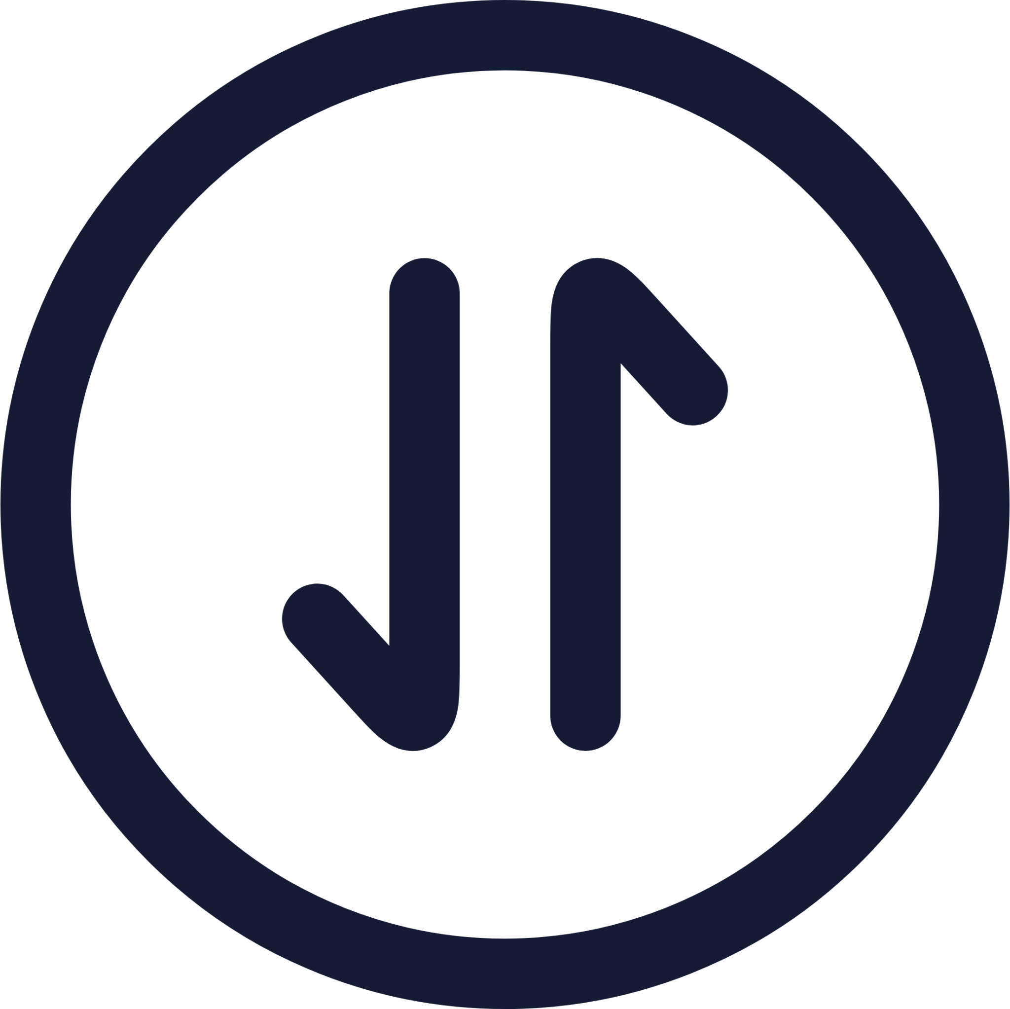 circle arrow data transfer vertical icon