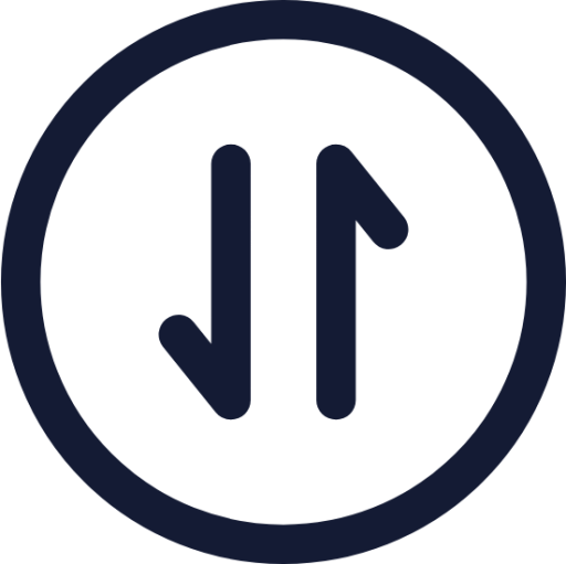 circle arrow data transfer vertical icon