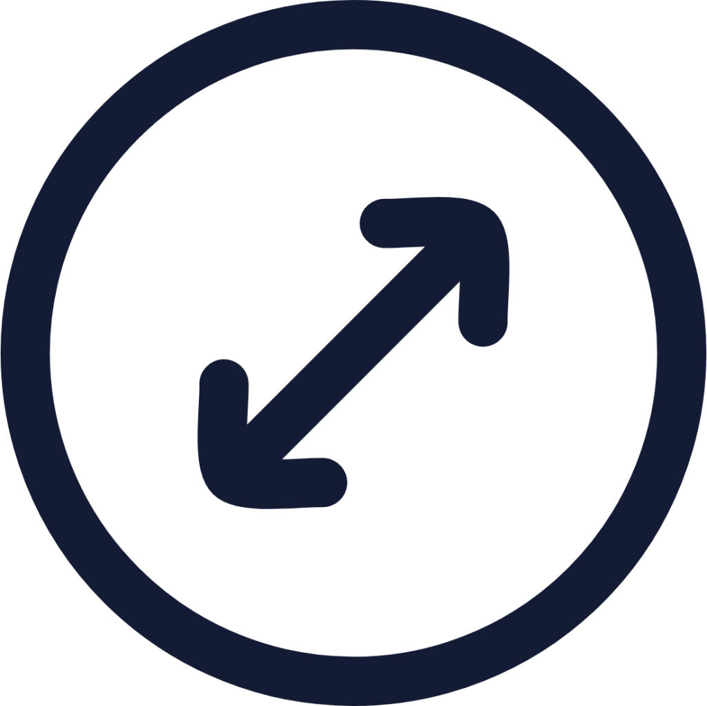 circle arrow diagonal icon