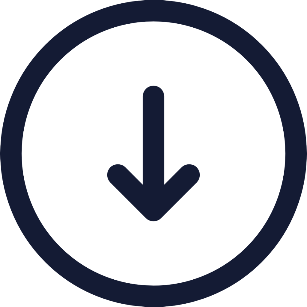 circle arrow down icon