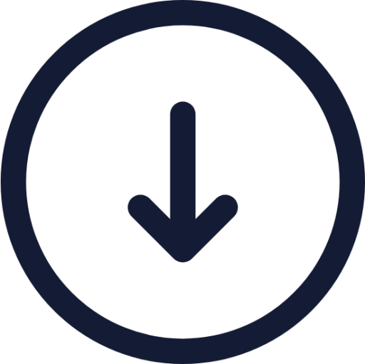 circle arrow down icon