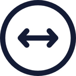 circle arrow horizontal icon