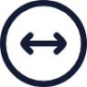 circle arrow horizontal icon