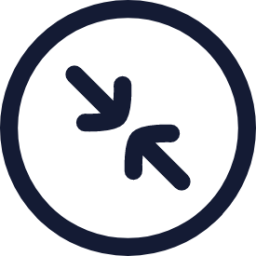 circle arrow shrink icon