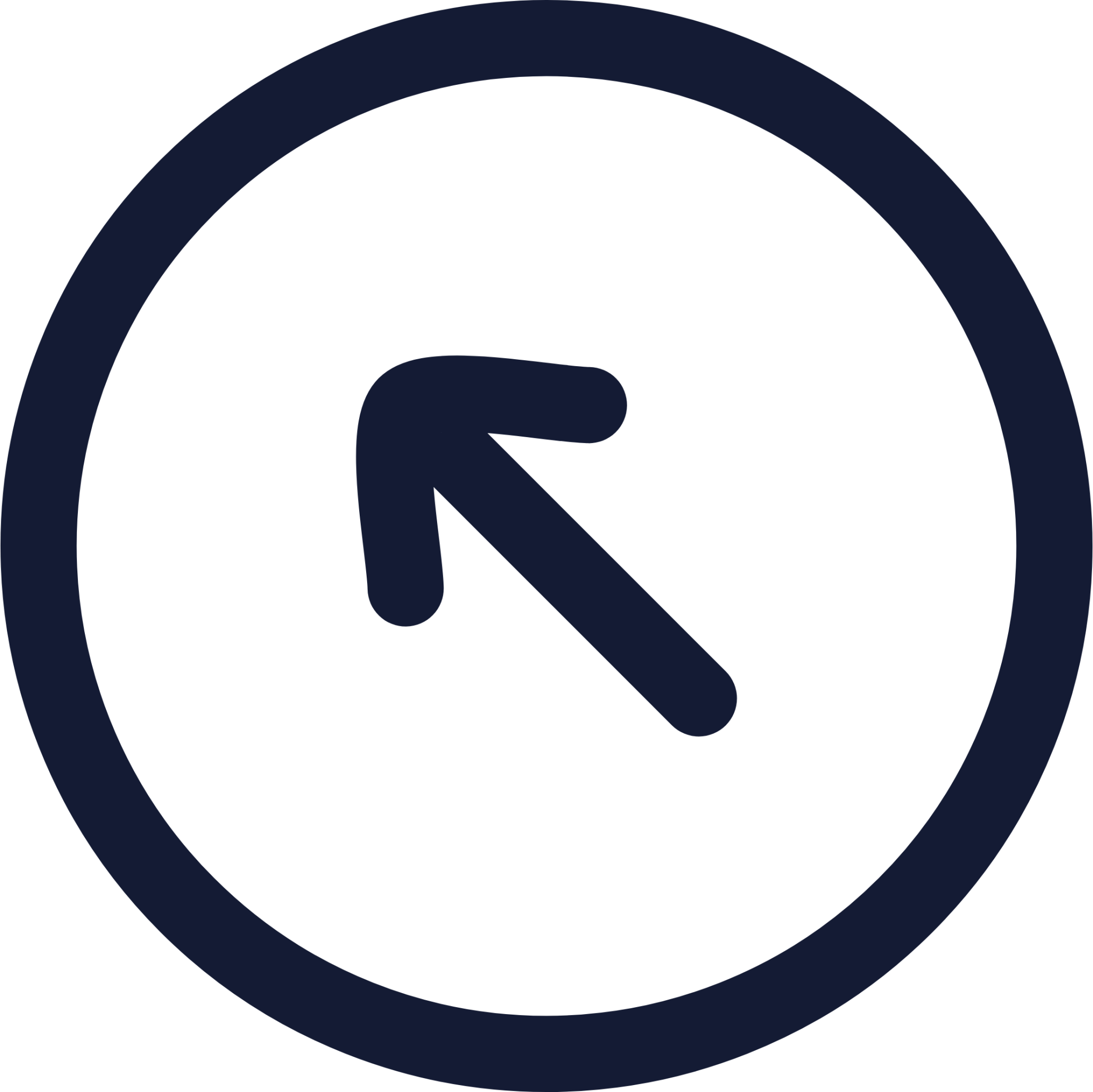 circle arrow up left icon