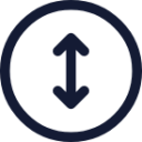 circle arrow vertical icon